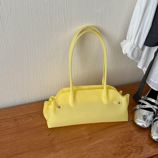 Borsa Baguette Jelly — Spalla & Spiaggia - Giallo Sole / 34x15x12 cm