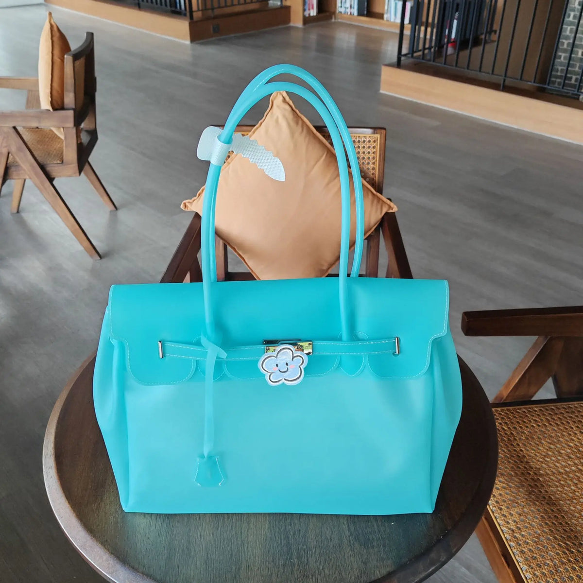 Jelly Firkin Tasche — Transparente It-Bag aus TPU (35 cm)