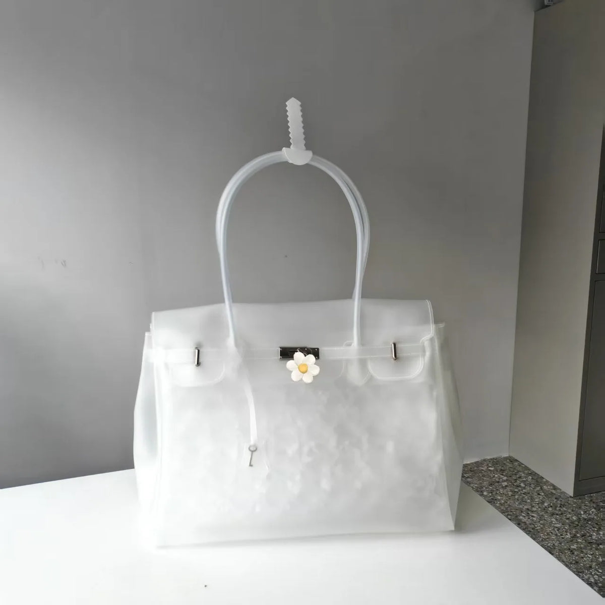 Jelly Firkin Bag — Transparent TPU It-Bag (35 cm)