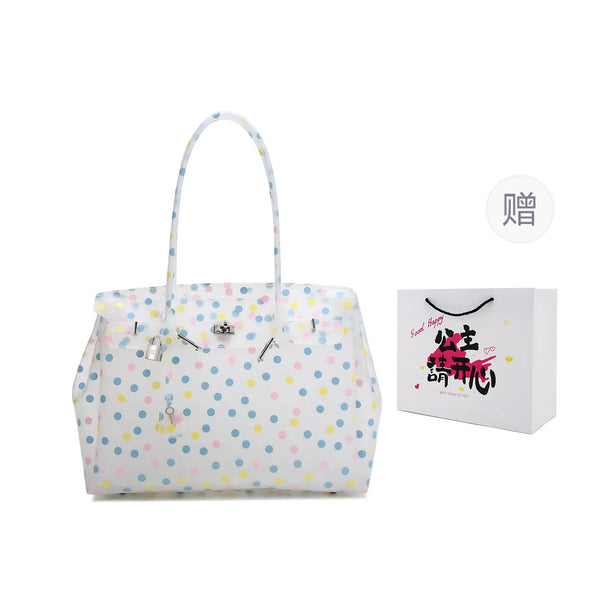 Borsa Jelly Firkin — Trasparente Candy Color - F