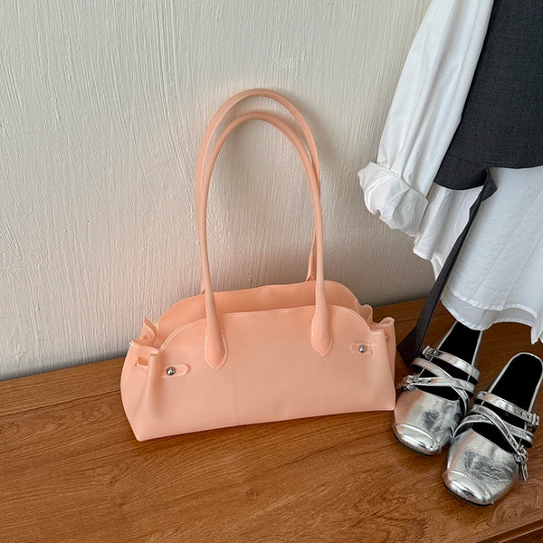 Borsa Baguette Jelly — Spalla & Spiaggia - Rosa Fucsia / 34x15x12 cm